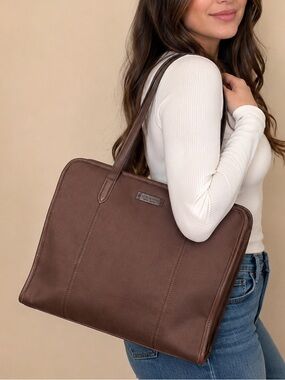 Vintage COACH Neo Tote 6206 – Chocolate Brown Neoprene & Leather